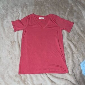 Zenana Outfitters Pink V-Neck Top